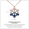 LADORIN Snowflake Necklace - 925 Sterling Silver Necklace with Special Wooden Gift Box - Canopus USA